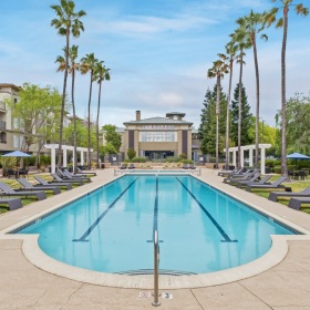 Shimmering resort-style pool