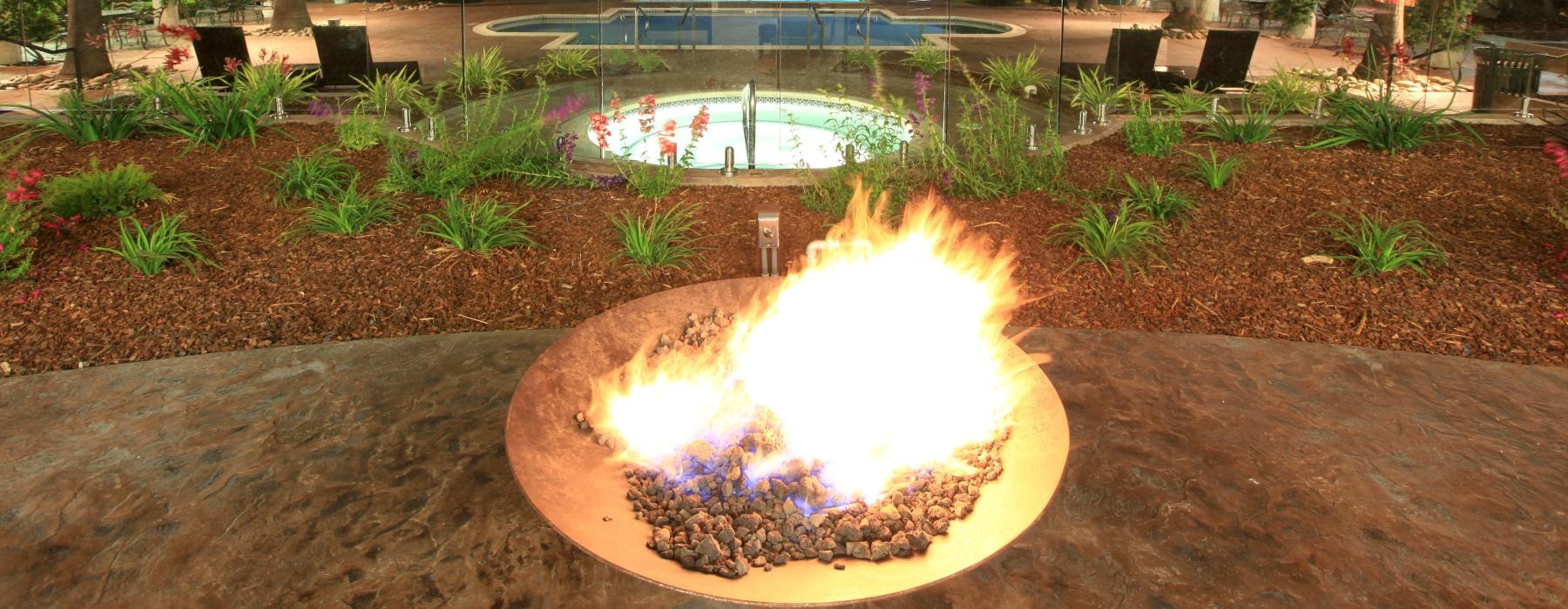 firepit near pool